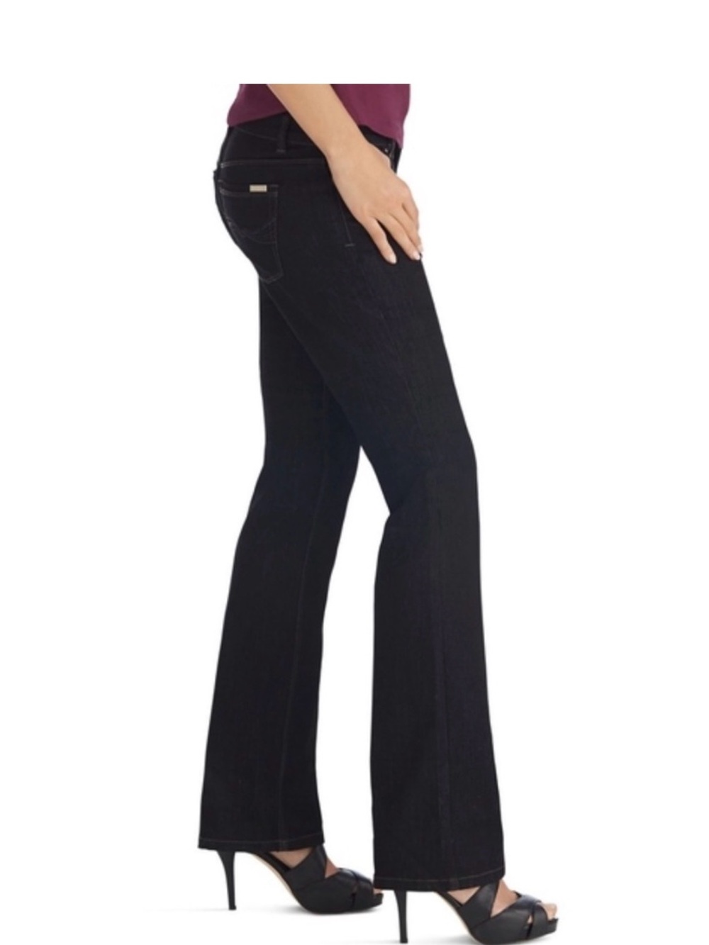 WHBM Black Bootcut Jeans Size 8S
